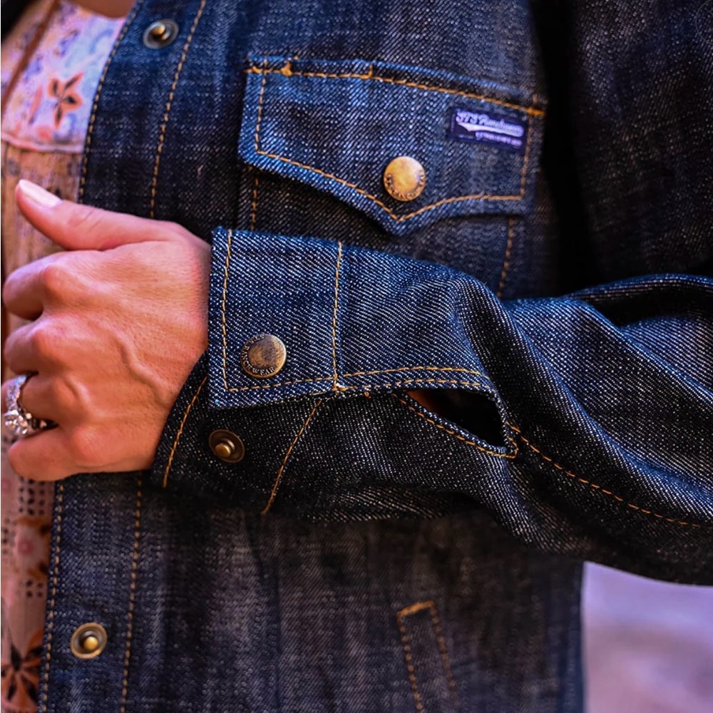 STS Ranchwear Dark Blue Jean Waylon Shirt Jacket NWT XL - Picture 5 of 8